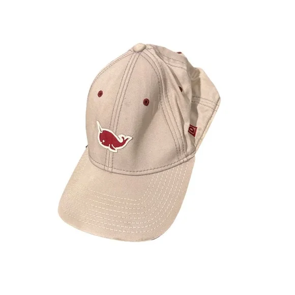 Dolphin Hat Stay Gnar Jacksonville Florida Hat OSFM Adjustable Beige Maroon - Picture 2 of 5